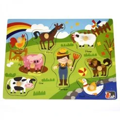 Other Peg Puzzle 2 In 1 Farm Animal