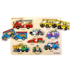 Other Wood Knob Puzzle Vehicles