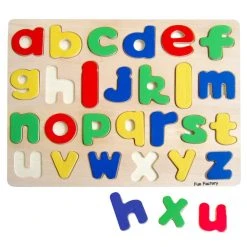 Other Wood Puzzle Raised Letters Lower Case