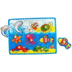Other Wood Knob Puzzle Sea Animals