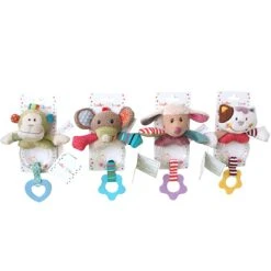 Baby Boo Character Animal Teether Rattle Assorted