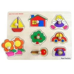 Other Wood Knob Puzzle House Boat