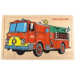 Other Wood Jigsaw 24 Piece Fire Engine
