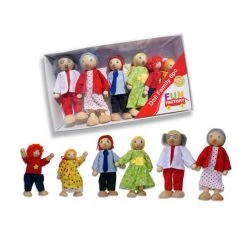 Other Wood Doll Family In Box