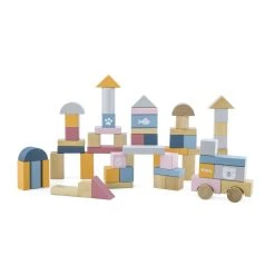 Other Wooden Blocks In Tub Pastel Colours 60 Pieces